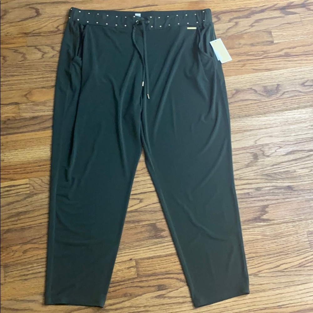 Micheal Kors drawstring pants with detail waist